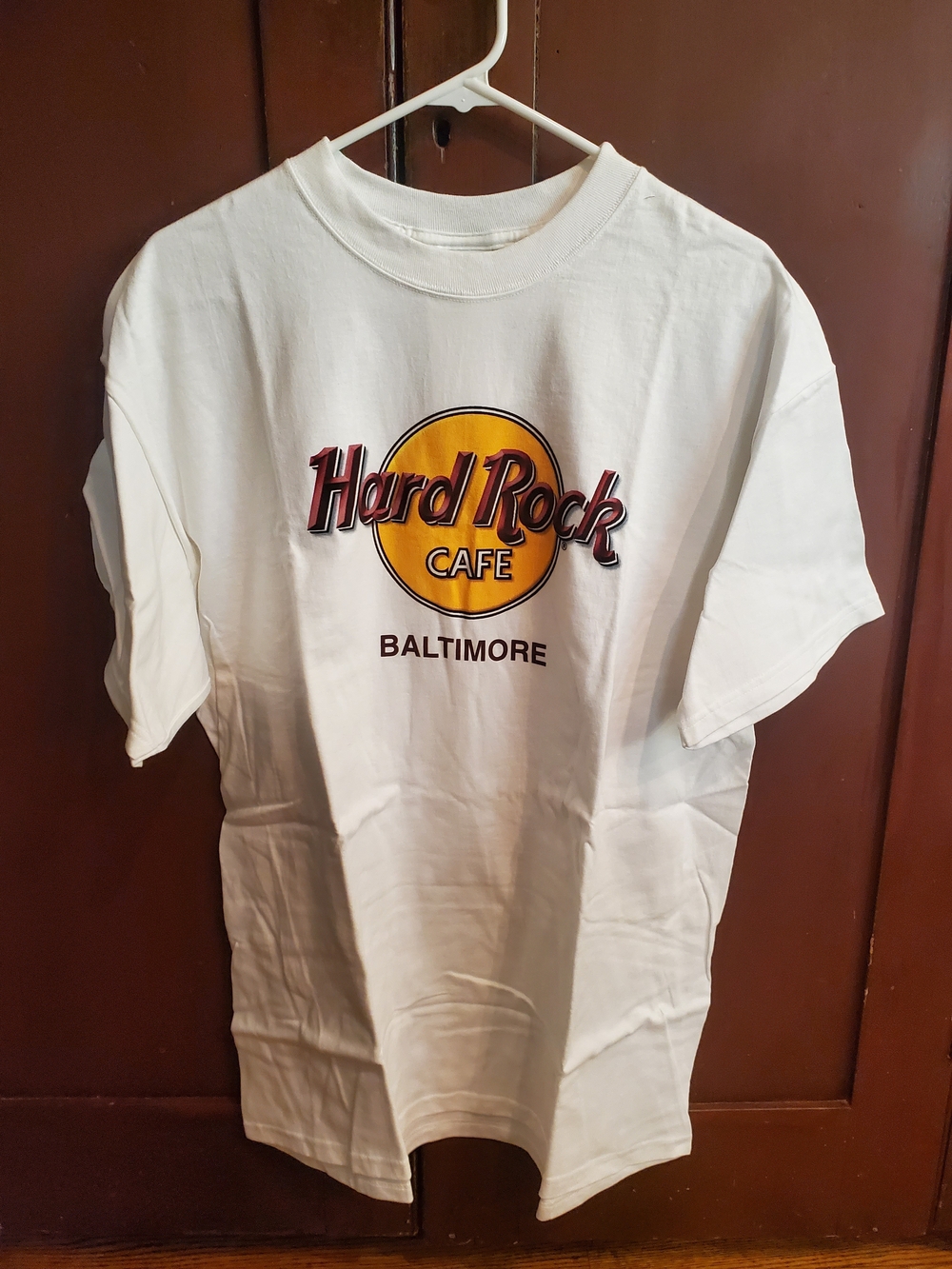 Large Hard Rock Cafe Baltimore White Logo Tee
